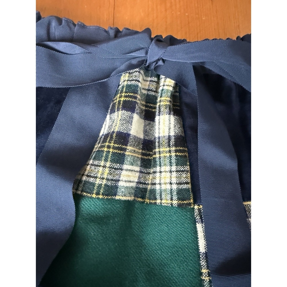 VTG Talbots Wool Plaid Patchwork Maxi Skirt Velvet 70s Style Boho Revival Sz S - Picture 6 of 16